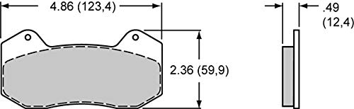 Brake Pad Wilwood 6712 Shape Bp-10 Compound