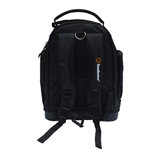 PROBAGBP Southwire Rugged Pro Tool Backpack with Heavy Duty Molded Base, Chest and Padded Shoulder Straps, 28 Pockets, 3 Zippered Pouches, 29 Tool Loops