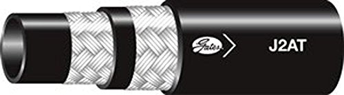 Gates Synthetic Rubber 2-Wire Braid Jack Hose 172-8004-1000, 350' Length, 0.25" ID, 10000 Working PSI, 40°F to +120°F Temperature Range