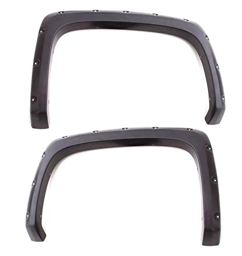 Lund Elite Series RX110S Black Rivet Style Standard Fender Flare - 4 Piece