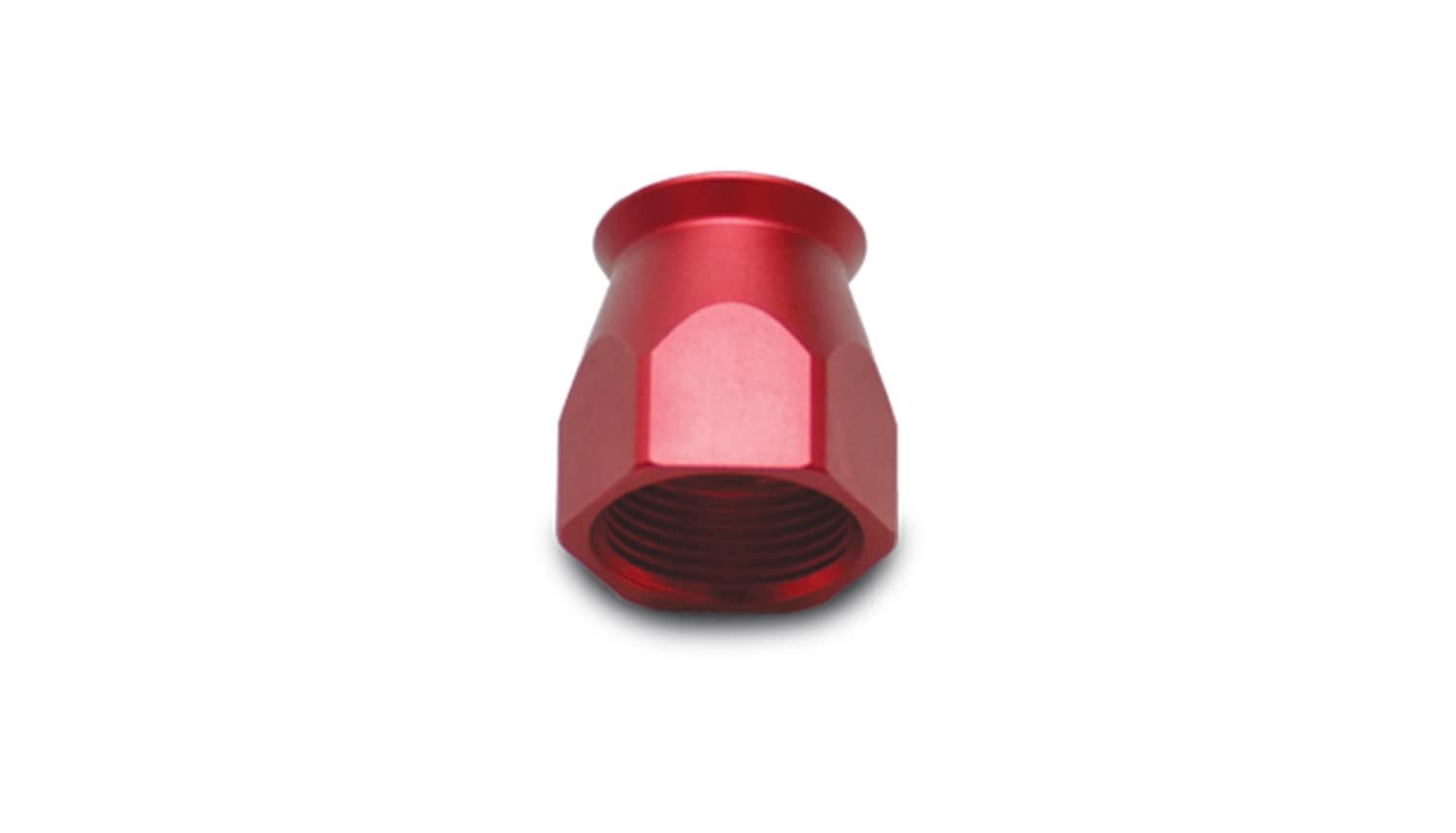 28956R Vibrant Power Fitting, Hose End Socket, PTFE, Replacement, 6AN, Aluminum, Red Anodized, for Vibrant Performance 28000 series and 29000 series Hose Ends for PTFE Line Flex Hose, each