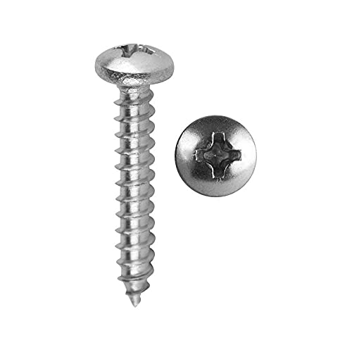 Metra Trailer Heise - #8 X 1 18-8 Phillips Pan Head SS - Box of 100, Clips & Screws Stainless (PPHSS81)