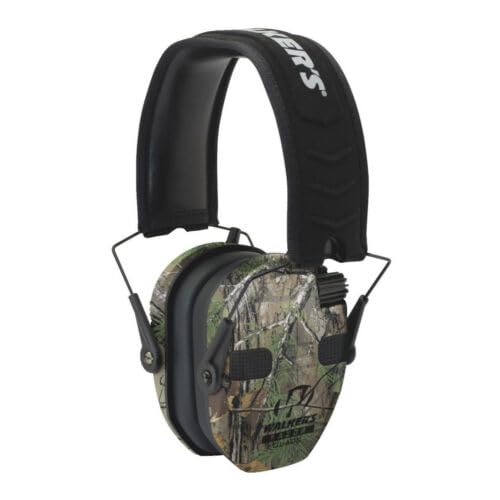 Walker's Slim Razor Electronic Quad Earmuff 23Db/Realtree Xtra Camo, Black, One Size