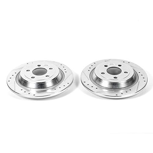 Power Stop AR85164XPR Evolution Rear Drilled & Slotted Rotor Pair For Ford F-150 2015-2017 [Model Specific]