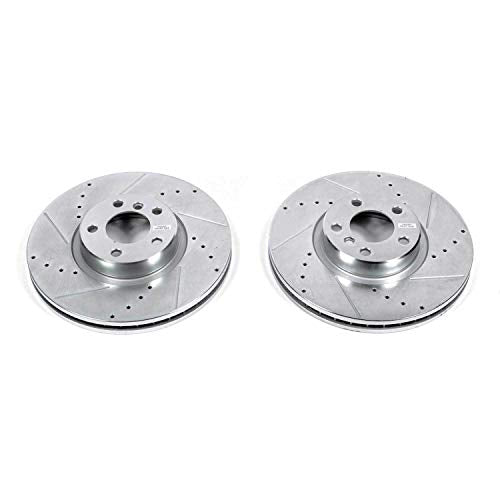 Power Stop Front EBR851XPR Drilled & Slotted Rotor Pair For BMW X5 2007-2013, BMW X5 2016-2018, BMW X6 2008-2010 [Model Specific]