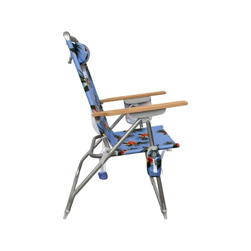Hurley Wood Arm Hi-Boy Beach Chair, One Size, Moana Sky
