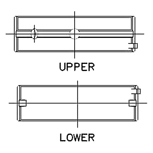Main Bearing ACL 5M7298HX-STD (5M7298Hx-Std s; Tri-Metal; Upper & Lower), 1 Pack