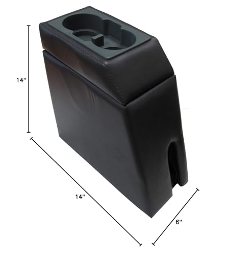 Padded Center Console RAMPAGE PRODUCTS for Suzuki Samurai | Charcoal, Vinyl | 34023 | Fits 1986-1994 Suzuki Samurai