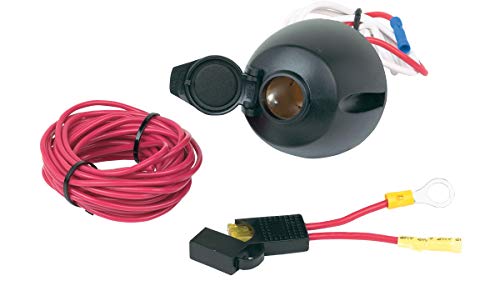 12 Volt Power Socket Hopkins 55115 with Wire and Fuse Assembly