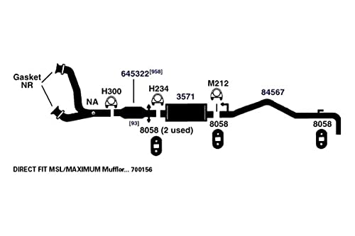 Exhaust Muffler AP Exhaust Products 3571