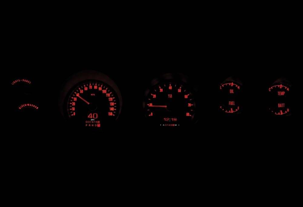 Dakota Digital Retrotech Gauge Instrument System RTX-71D-CHG-X Compatible with 1971-74 B-Body Rallye: Plymouth GTX, Road Runner and Dodge Charger, and 1971 Super Bee
