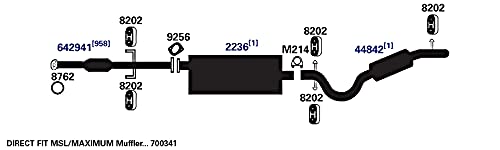 Exhaust Muffler AP Exhaust Products 2236