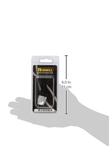 Black/Silver Russell 610093 -6 AN 45 Degree Full Flow Hose End
