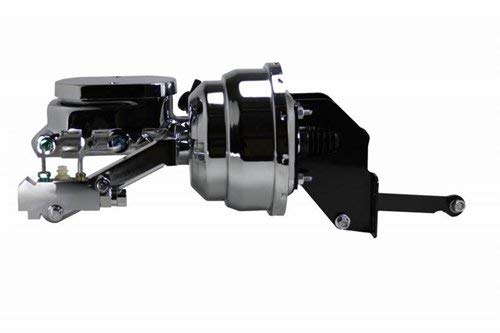 8 Inch LEED BRAKES Dual Power Booster, 1-1/8 Inch Bore Master With 4 Wheel Disc Proportioning Valve(Chrome)