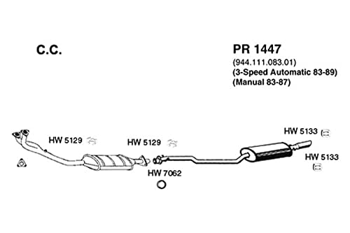 Exhaust Muffler Ansa PR 1447