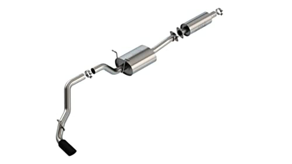 BORLA Cat-Back Exhaust 140860BC for '19-'24 Ram 1500 3.6L AT 2&4WD Ext. Cab (6' 4") Bed/Crew Cab (5' 7") Bed/Crew Cab (6' 4") Bed O.E. Single Exhaust. "Under Bumper" Exit. Incl. Rebel. EXC Ram Classic