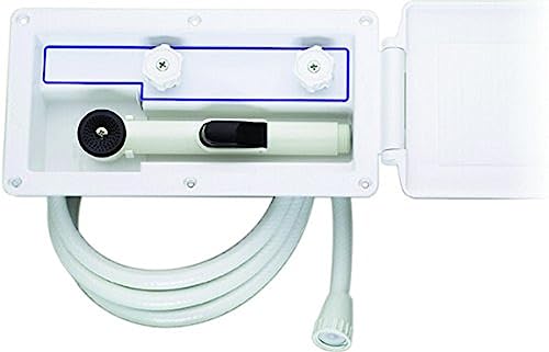Attwood Aft-Deck 4131-4 Hot and Cold Freshwater Exterior Boat Shower Box Kit