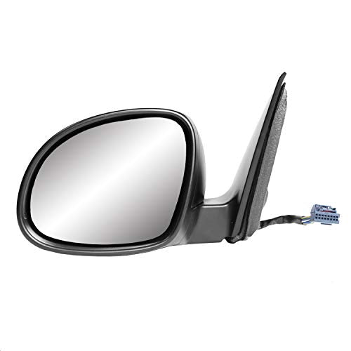Mirror Driver Side for VOLKSWAGEN Tiguan, Tiguan Limited Models, textured black w/PTM cover [Grey], w/turn signal, w/puddle lamp, w/memory, power folding), HP