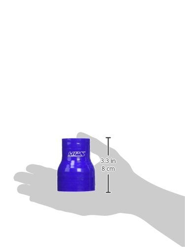HPS Silicone Hoses HTSR-138-200-BLUE High Temperature 4-ply Reinforced Silicone Reducer Coupler Hose, 100 PSI Maximum Pressure, 3" Length, 1-3/8" > 2" ID, Blue
