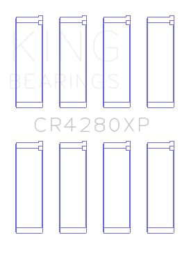 CR4280XP King Bearings Connecting Rod (Xp Series; Tri-Metal Performance; For 48Mm Journal), 1 Pack