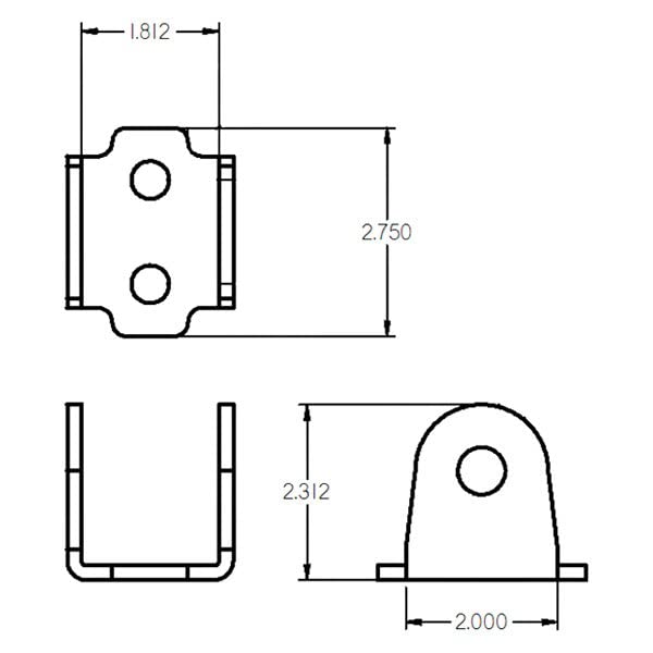 90000332 RideTech - Bolt-On Frame Bracket