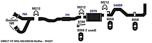 Exhaust Muffler AP Exhaust Products 700227