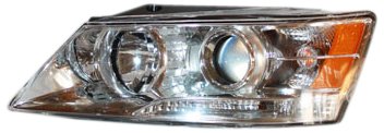 Left TYC Headlight Assembly Compatible with 2009-2010 Hyundai Santa Fe