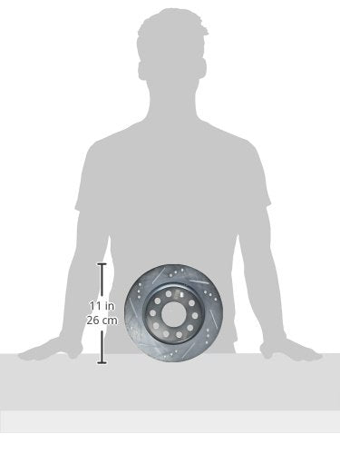 Rear Power Stop EBR1204XPR Drilled & Slotted Evolution Rotor Pair