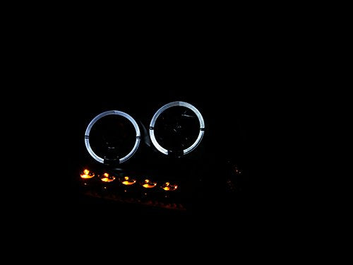 Headlight Assembly Anzo USA Clear Lens Pair CCFL Black