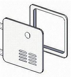Water Heater Door RV Installation Kit - White