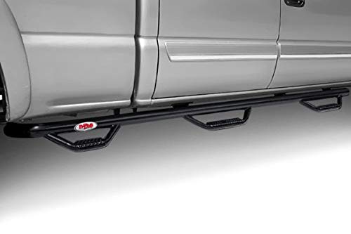 Nerf Steps RealTruck for Ford F-250/F-350 | Wheel-to-Wheel w/ Bed Access, Heavy Duty Steel, Gloss Back | F11114CC-6 | Fits 2011-2016 Ford F-250/F-350/F-450 Crew Cab 8' Long Bed, DRW Gas/Diesel.