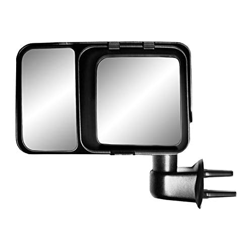 Custom Fit Snap & Zap Towing Mirror Pair - Fits ONLY 07-17 Jeep Wrangler, 2018 Wrangler JK Model