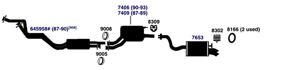 Exhaust Muffler AP Exhaust Products 7653