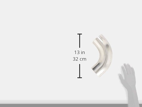 Polished Aluminum Vibrant Performance 2891 90 Degree Bend