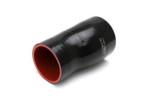 3-1/2" ID HPS Performance, 6" Length, Silicone Offset Coupler Hose, High Temp 4-ply Reinforced, Black (HTSOC-350-L6-BLK)