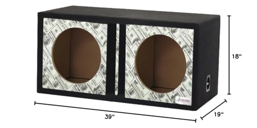Atrend Dual Vented GFX Series Divided Chamber 15" Subwoofer Enclosure (Bankroll)