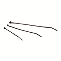 7" WirthCo 80107 50Lb Black Cable Ties-100Pc Bag