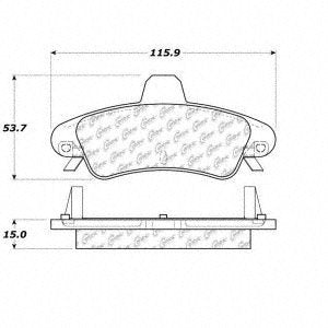 104.08991 Centric Parts, PosiQuiet Semi Met Pads