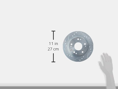 Power Stop Rear JBR964XPR Drilled & Slotted Rotor Pair For Acura TSX 2004-2008, Honda Accord 2003-2007 [Model Specific]