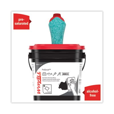 Wypall Kimberly-Clark Green / White Wipe - Pop-up Dispenser - 75 sheets per container - 12 in Overall Length - 10.5 in Width - 91371 [PRICE is per CASE]