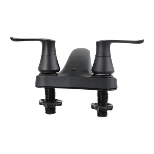 Matte Black Empire Faucets Bathroom Sink Faucet Kit - 4in Water Spout, Non-Metallic Dark Bath Fixtures for RV, Campers