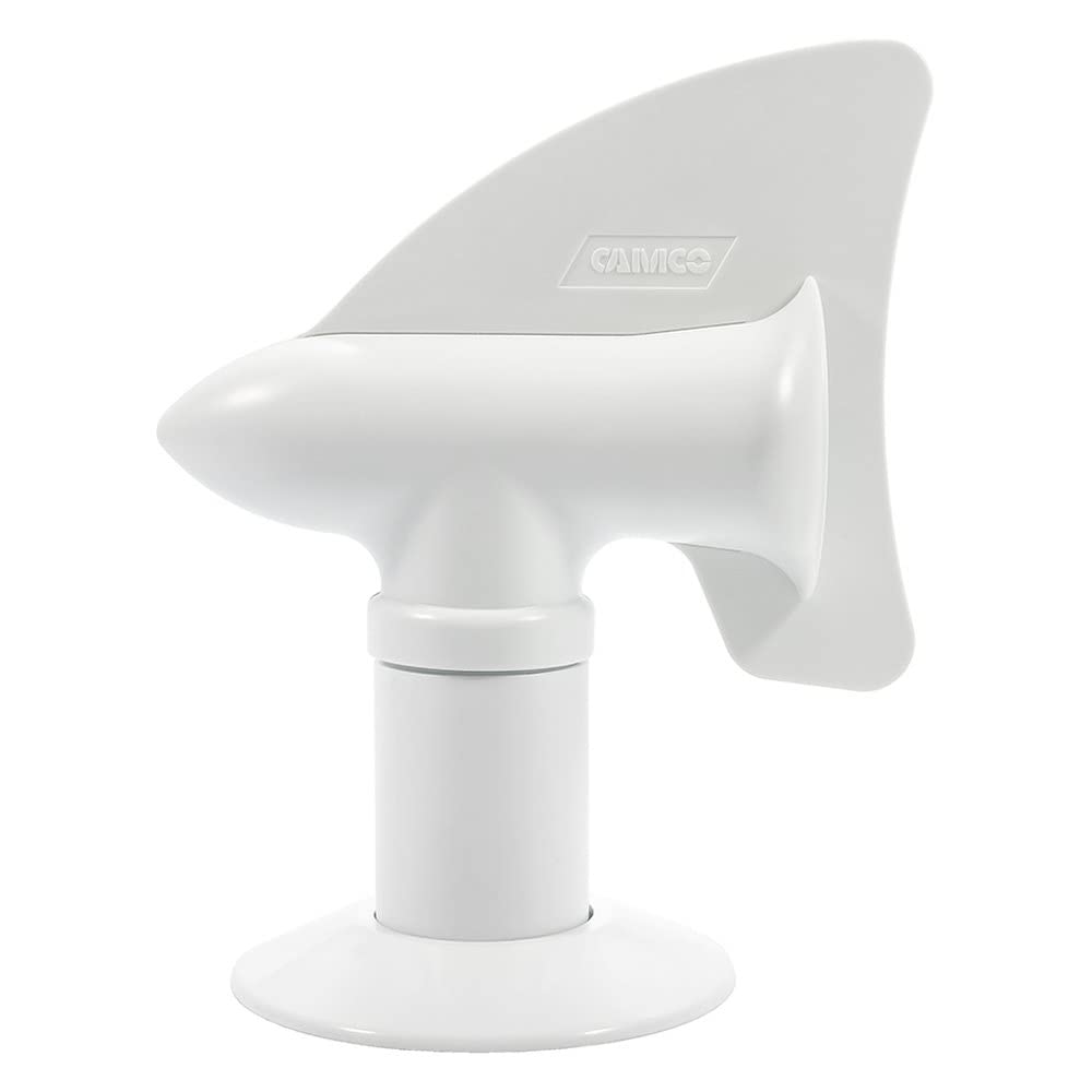 Camco Cyclone Sewer Rotating Plumbing Vent - Rids Odors from Your RV Holding Tank, Rotes 360 Degrees to Pull Odors Up and Away - White (40595)