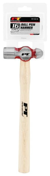 W1134-16 Performance Tool 16 oz. Ball Pein Hammer with Hardwood Handle