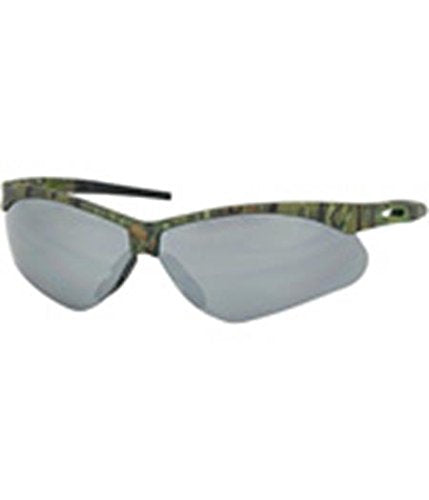 Anser Semi-Rimless 250-AN-10128 Safety Glasses with Camouflage Frame, Silver Mirror Lens and Anti-Scratch Coating