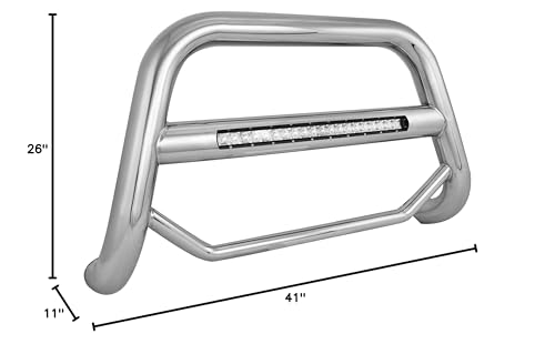 MAX BEACON Black Horse Bull Bar No skid plate Stainless Steel Compatible with 2006-2010 Ford Explorer|2007-2010 Ford Explorer Sport Trac-MAB-FOEXS