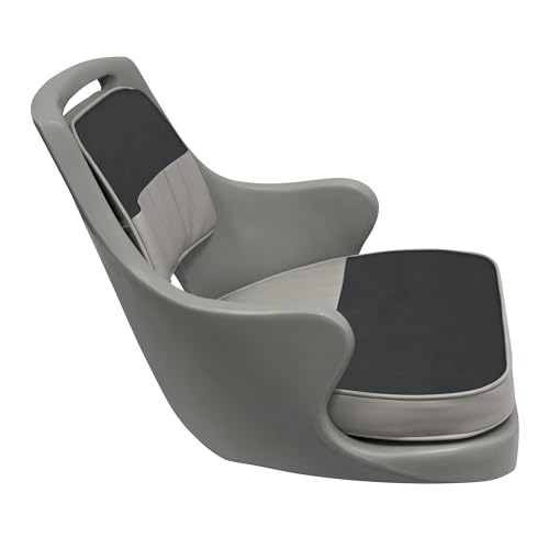 8WD015-3-664 Wise Standard Compact Pilot Chair with Cushions and Mounting Plate, Grey/Charcoal