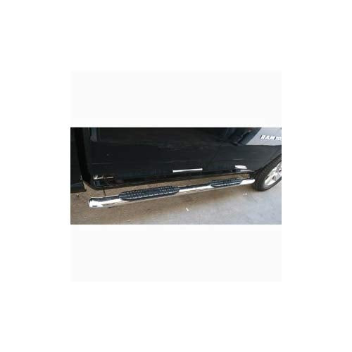 TrailFX Running Boards Truck Fits Nissan Titan Crew Cab 2004-2024 Inch Oval Tube Side Steps Polished Stainless Steel Slip-Resistant Step Pads Rocker Panel Mount TrailFX A1544S