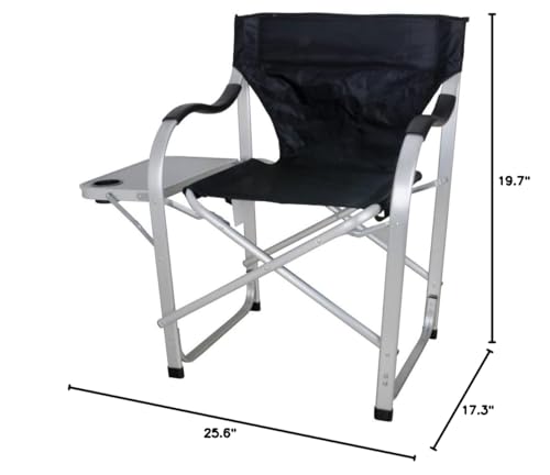 Ming's Mark Black SL1206-BLACK Heavy Duty Full Back Folding Director's Chair