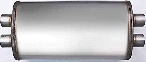 5.00Inx11.00Inx22.00In DIFFERENT TRENDS Dual/Dual Flow Ii Ss Muffler 2.25In Id / 2.25In Od