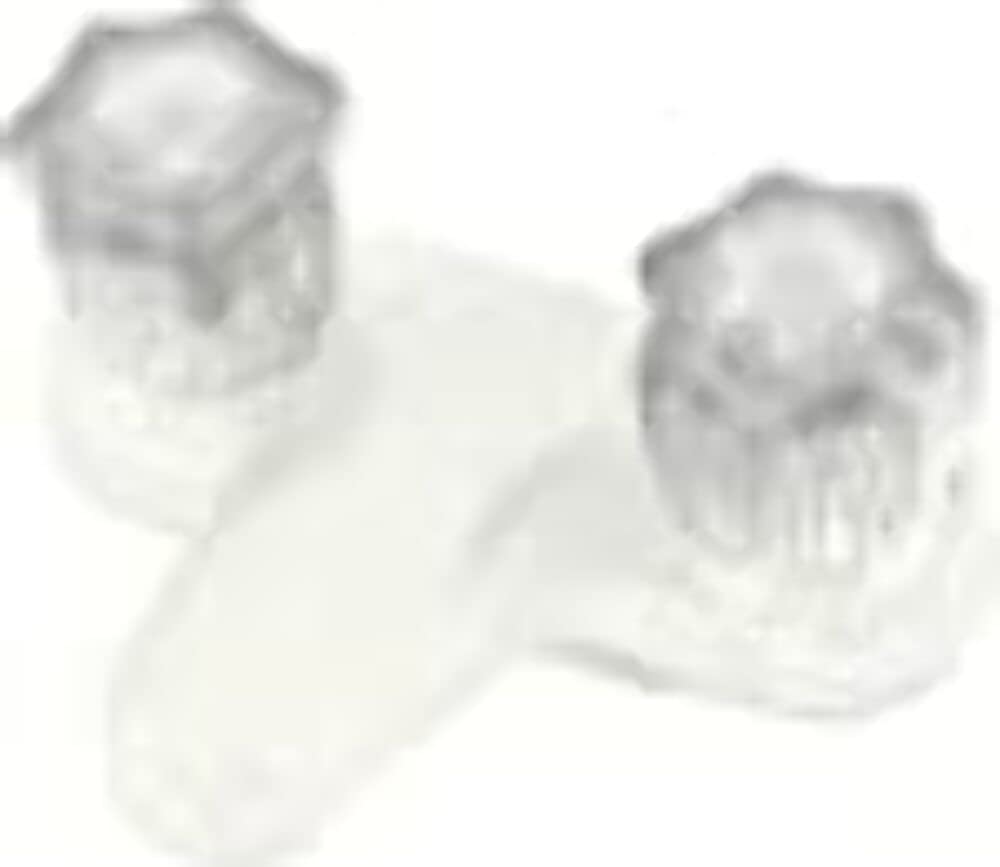 The Company Empire Brass U-YJW77W 4" Lavatory Faucet - White with Clear Handles (4)